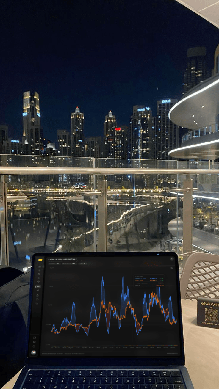Julian Venturi using the Ethereum Valuation Terminal